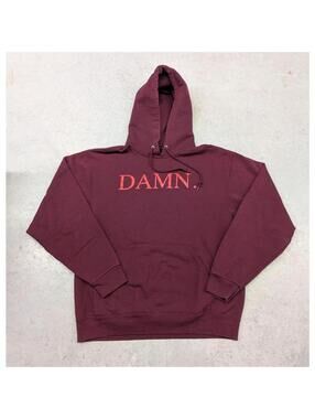 Kendrick Lamar DAMN TDE Maroon logo hoodie